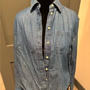 Talbots Blue Denim Button-Up Shirt